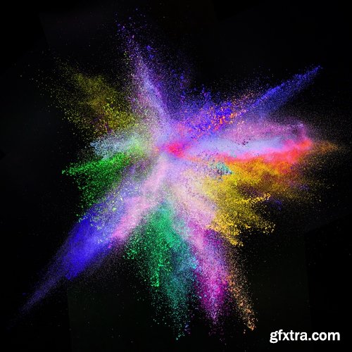 Collection of multi-colored flash powder chalk sand 25 HQ Jpeg