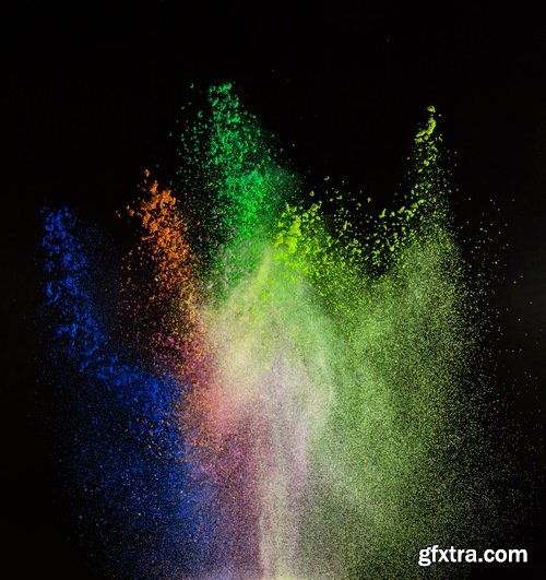 Collection of multi-colored flash powder chalk sand 25 HQ Jpeg