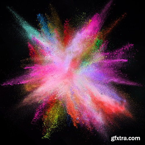 Collection of multi-colored flash powder chalk sand 25 HQ Jpeg