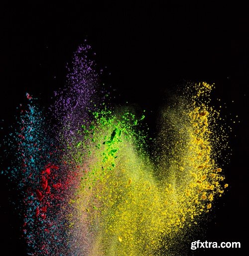 Collection of multi-colored flash powder chalk sand 25 HQ Jpeg