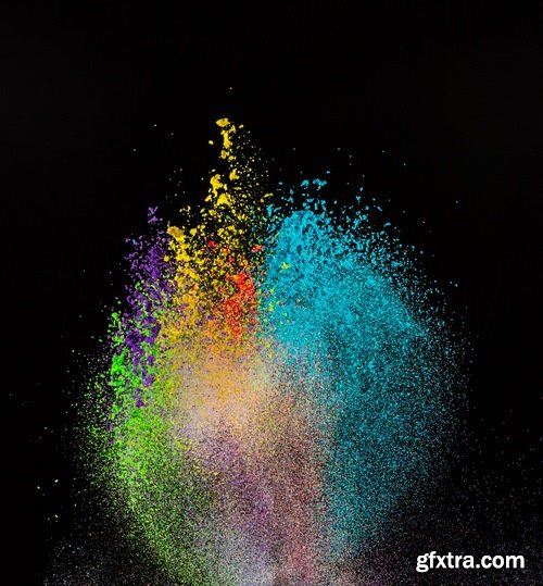 Collection of multi-colored flash powder chalk sand 25 HQ Jpeg