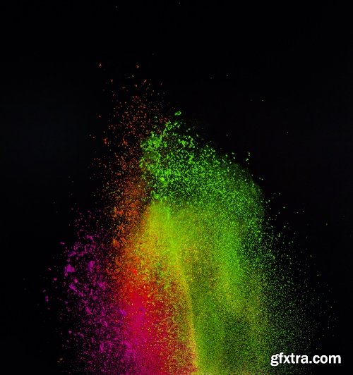 Collection of multi-colored flash powder chalk sand 25 HQ Jpeg