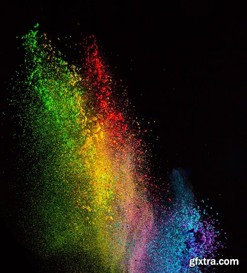 Collection of multi-colored flash powder chalk sand 25 HQ Jpeg