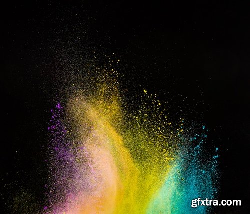 Collection of multi-colored flash powder chalk sand 25 HQ Jpeg