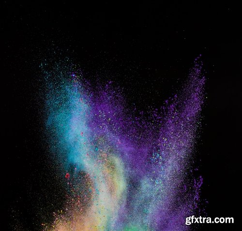 Collection of multi-colored flash powder chalk sand 25 HQ Jpeg