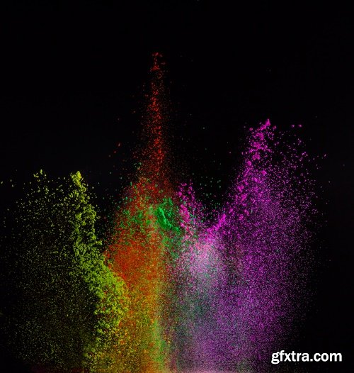 Collection of multi-colored flash powder chalk sand 25 HQ Jpeg