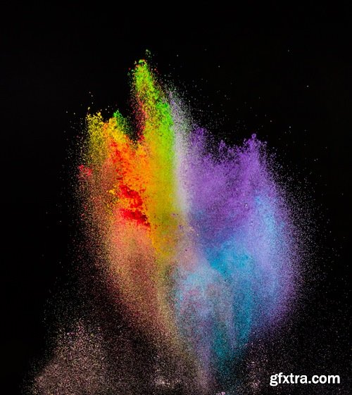 Collection of multi-colored flash powder chalk sand 25 HQ Jpeg