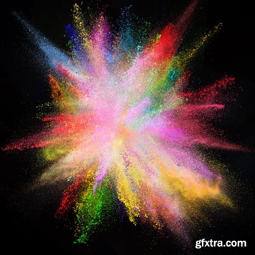 Collection of multi-colored flash powder chalk sand 25 HQ Jpeg