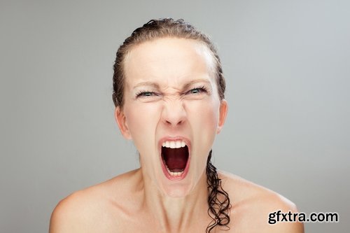 Collection of woman girl being angry frustration anger scream 25 HQ Jpeg