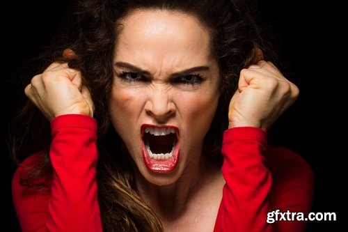 Collection of woman girl being angry frustration anger scream 25 HQ Jpeg
