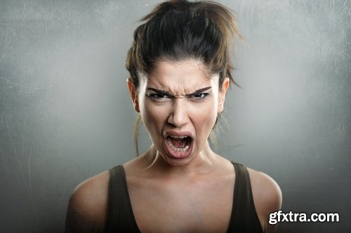 Collection of woman girl being angry frustration anger scream 25 HQ Jpeg