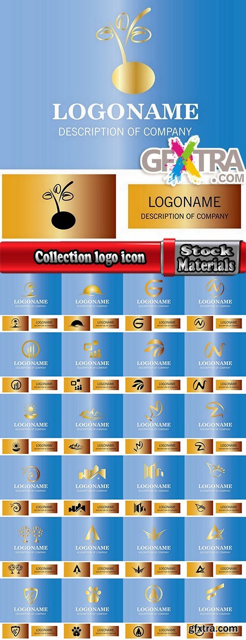 Collection logo icon web design element site 37-25 EPS