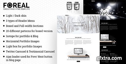 ThemeForest - Foreal - Minimal Business HTML5 Template (Update 10 July 15) - 11290444