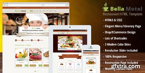 ThemeForest - Bella Motel v1.0 - Restaurant & Bakery Responsive HTML - 6422576