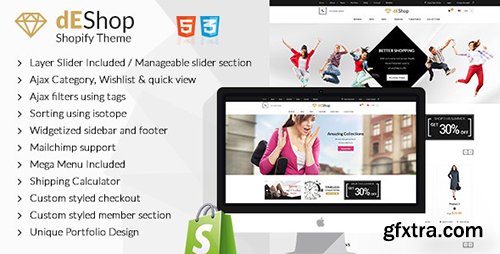 ThemeForest - dEShop - Responsive Shopify Store Template (Update: 4 October 16) - 10839656