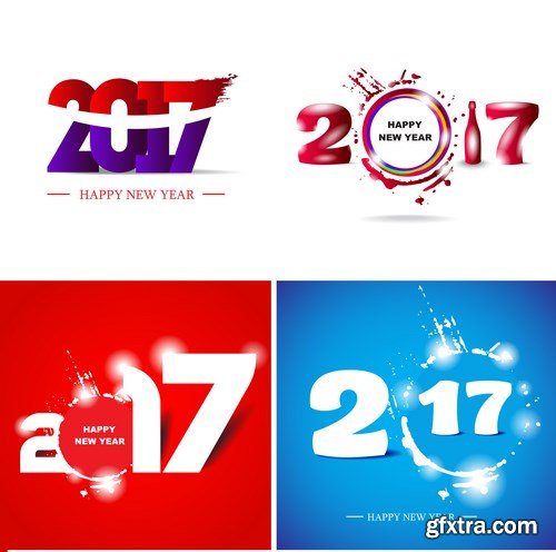 New Year Design 2017 part 5 - 28xEPS, AI