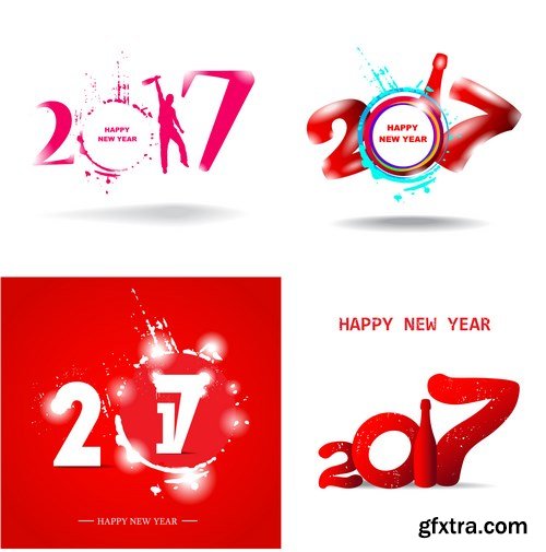 New Year Design 2017 part 5 - 28xEPS, AI