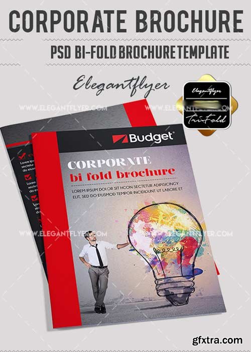 Corporate PSD V12 Bi-Fold PSD Brochure Template