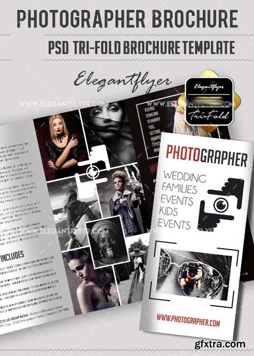 Photographer PSD V6 Tri-Fold PSD Brochure Template