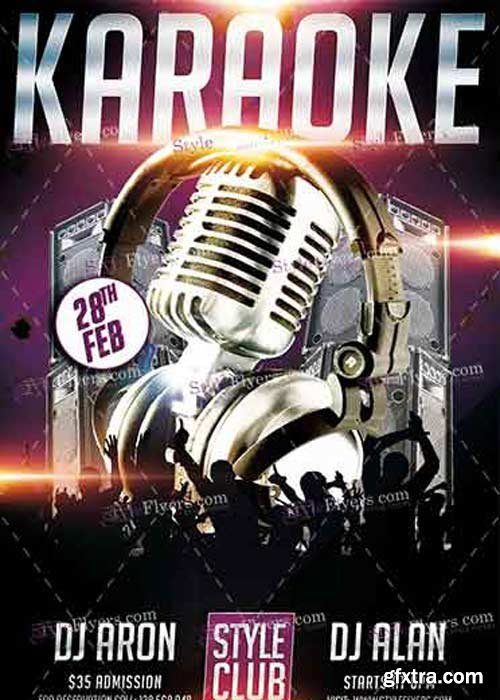 Karaoke PSD V11 Flyer Template