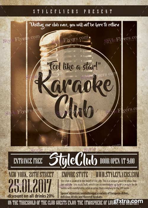 Karaoke PSD V12 Flyer Template