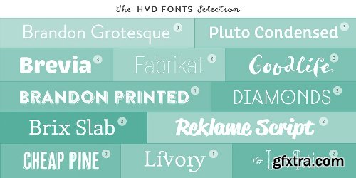 HVD Fonts Selection Font Family Bundle- 2 Fonts