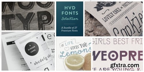 HVD Fonts Selection Font Family Bundle- 2 Fonts