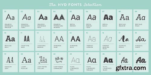 HVD Fonts Selection Font Family Bundle- 2 Fonts