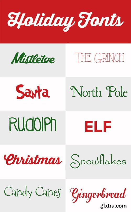 10 Holiday Fonts [TTF/OTF]