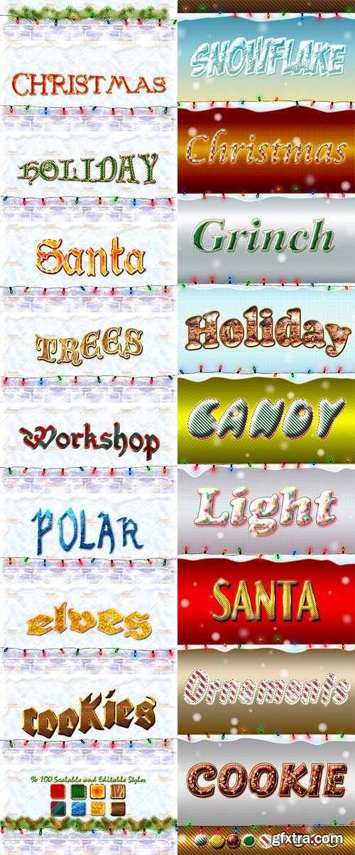 Holiday Photoshop Layer Styles Vol.2