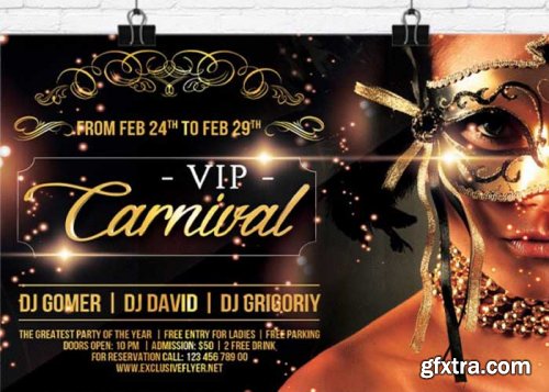 Vip Carnival V11 Premium Flyer Template + Facebook Cover