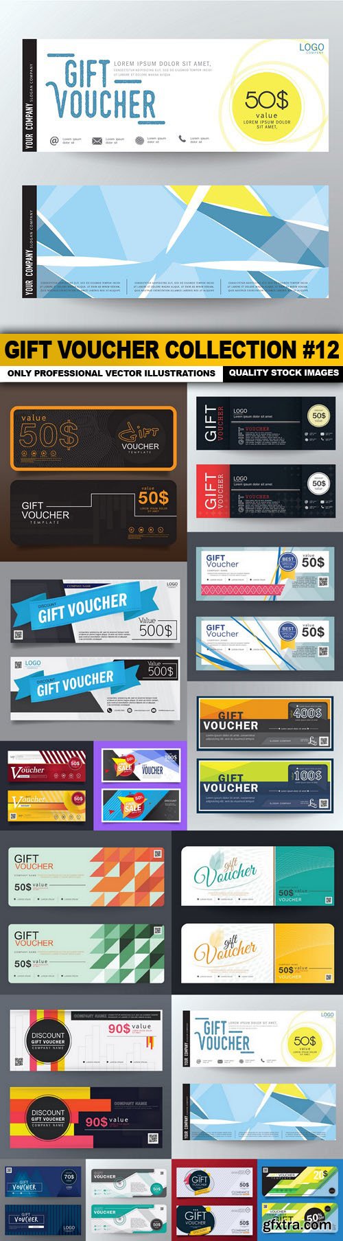 Gift Voucher Collection #12 - 15 Vector