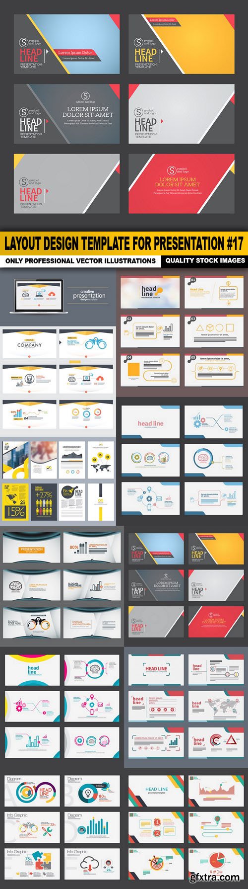 Layout Design Template For Presentation #17 - 10 Vector