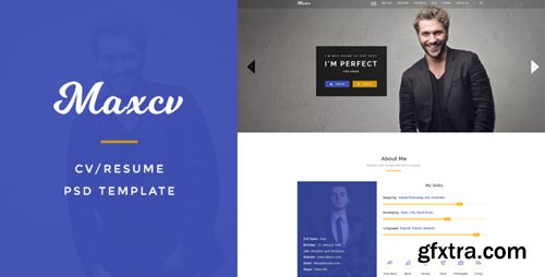 ThemeForest - Max CV - Resume/CV PSD Template 18466324