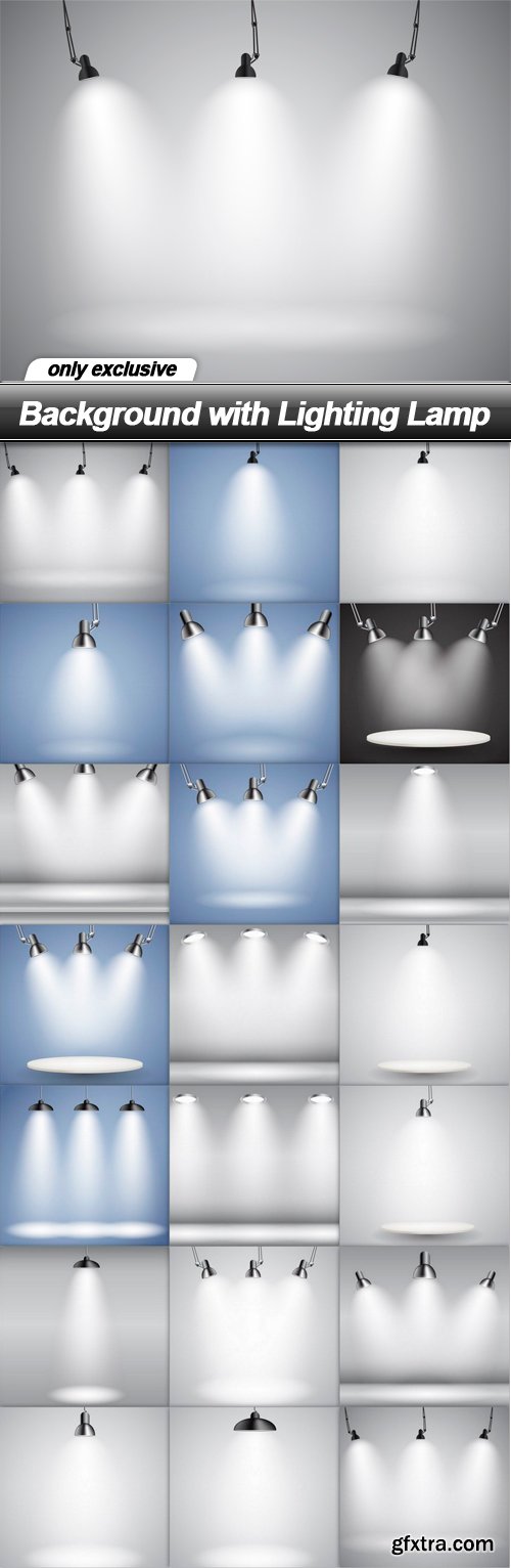 Background with Lighting Lamp - 20 EPS