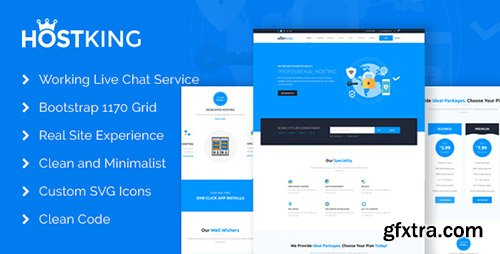 ThemeForest - HostKing v1.0 - Responsive Web Hosting Domain Technology Site Template - 17591913