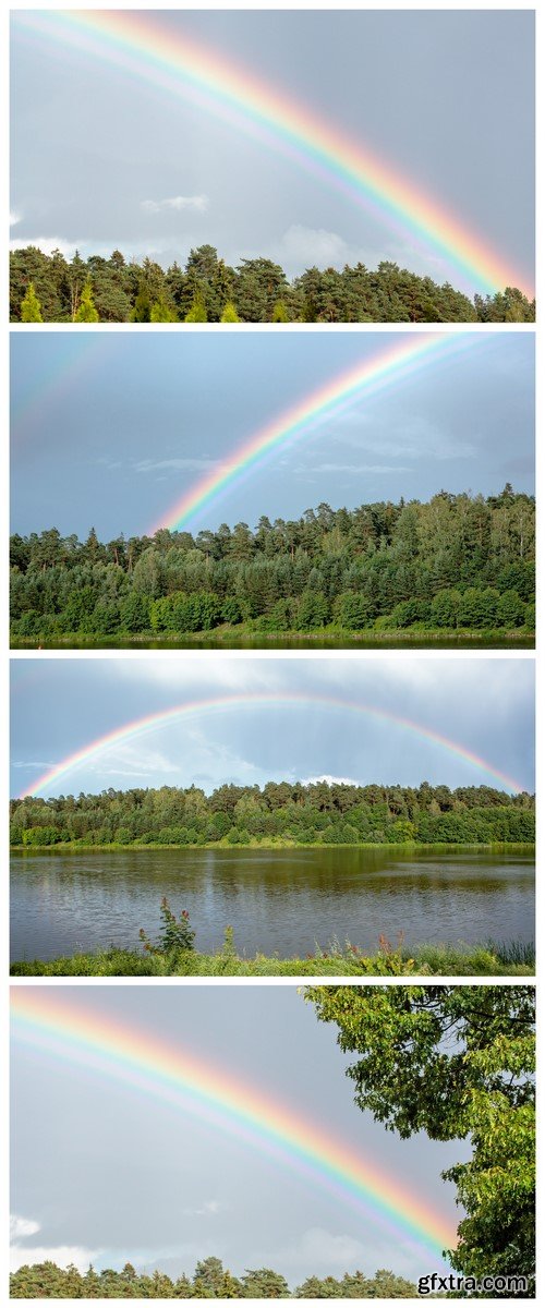 Rainbow on cloudy sky 4X JPEG
