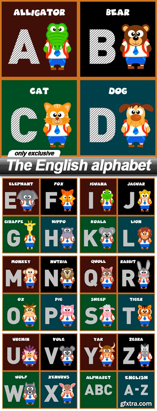 The English alphabet - 7 EPS