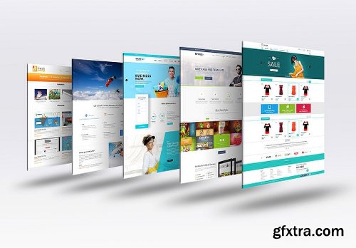 CreativeMarket 3D Website Mock-Up 4 1121447