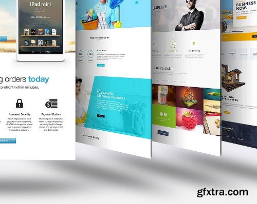 CreativeMarket 3D Website Mock-Up 4 1121447