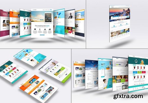 CreativeMarket 3D Website Mock-Up 4 1121447