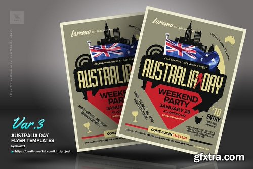 CreativeMarket Australia Day Flyer Templates 1123137