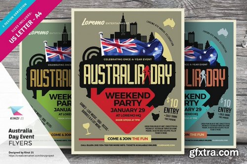 CreativeMarket Australia Day Flyer Templates 1123137