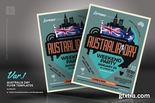 CreativeMarket Australia Day Flyer Templates 1123137