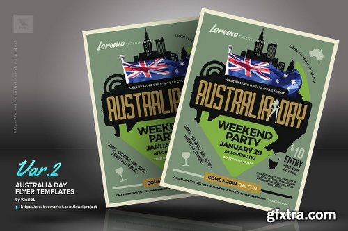 CreativeMarket Australia Day Flyer Templates 1123137