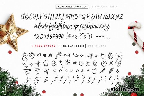 CreativeMarket 'My Dear Santa' Magical Font + BONUS 1100617