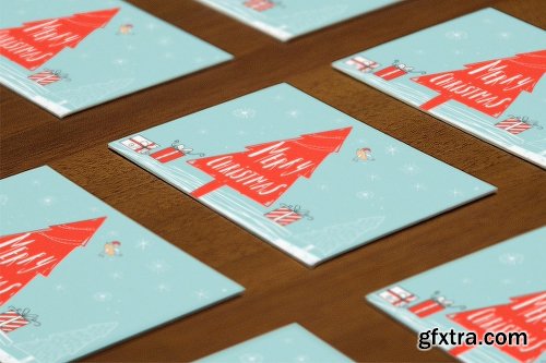 CreativeMarket 6 Christmas cards with lettering 1116611