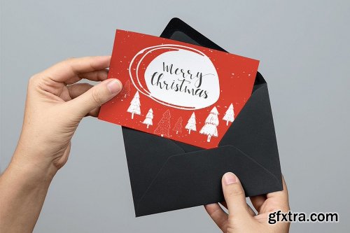 CreativeMarket 6 hand drawn Christmas cards 1118317