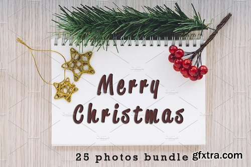 CreativeMarket 25 photos bundle Christmas Cards 1130749