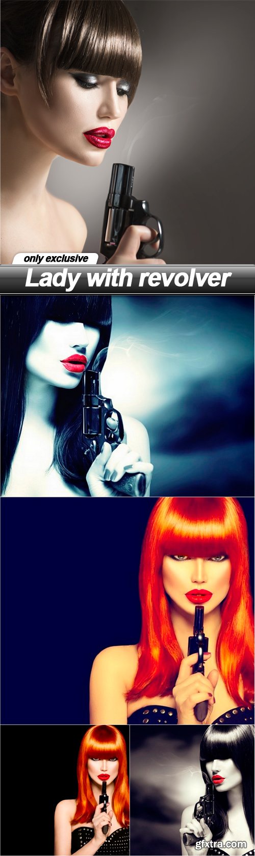 Lady with revolver - 5 UHQ JPEG